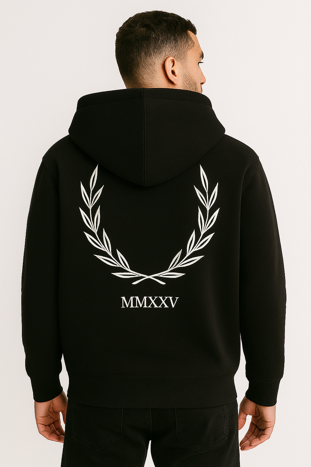 Black Oversized Pullover Hoodie // New Beginnings //