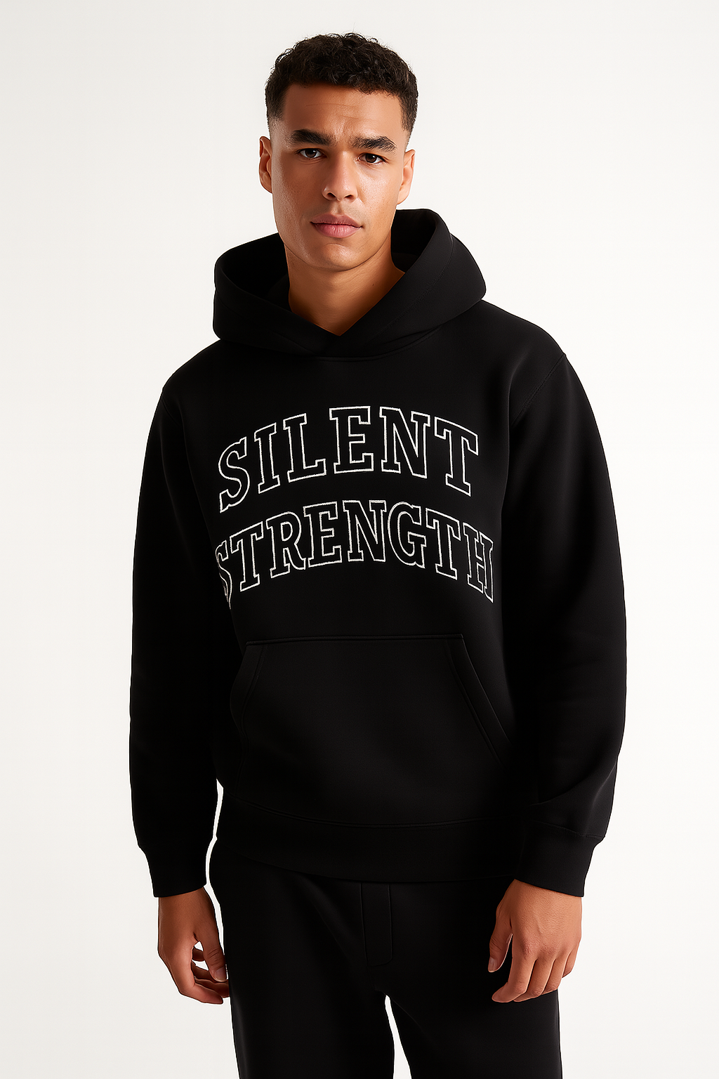 Black Oversized Pullover Hoodie // New Beginnings //