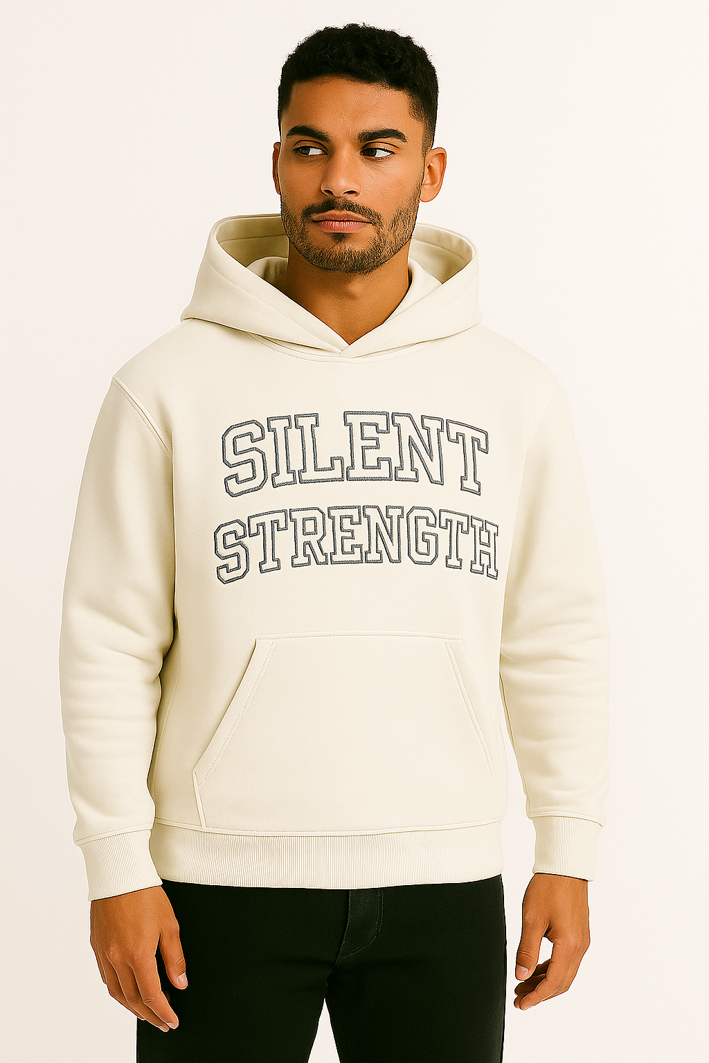Black Oversized Pullover Hoodie // New Beginnings //